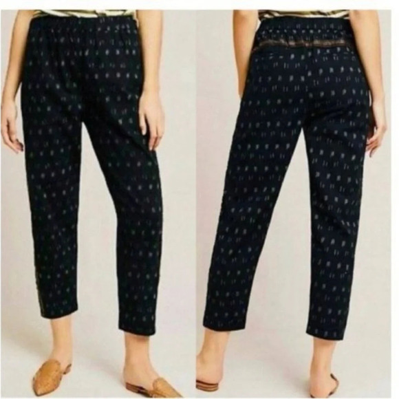 ANTHROPOLOGIE Ikat High Rise Beaded Beach Pants - Large - Picture 5 of 13